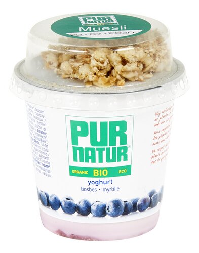 Pur Natur Yoghurt bosbes met muesli bio 160g